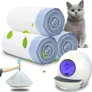 60-Count Extra-Thick Drawstring Cat Litter Box Liners